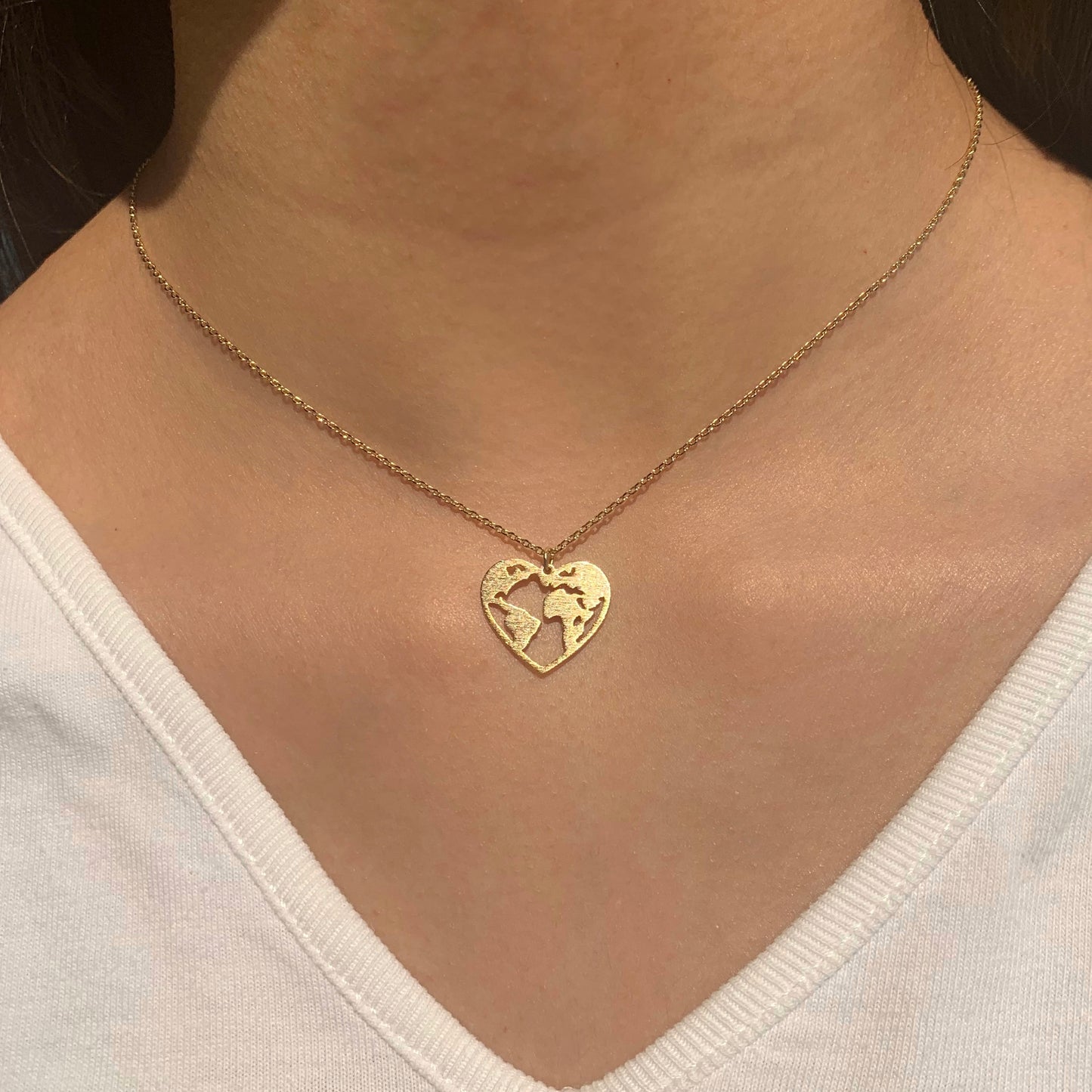 Heart Globe Necklace